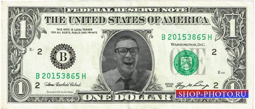 Рамка для фотомонтажа - Ваш портрет на американском долларе