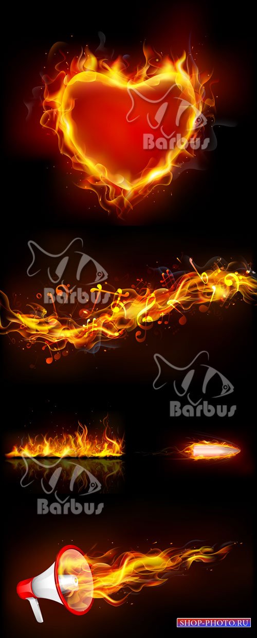 Fire in vector / Огонь в векторе