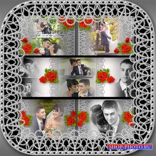 Свадебная фотокнига PSD - Прекрасные розы украсят торжество