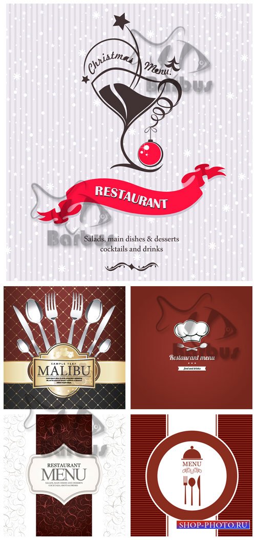 Menu covers for restaurants 2 / Обложки меню для ресторанов 2