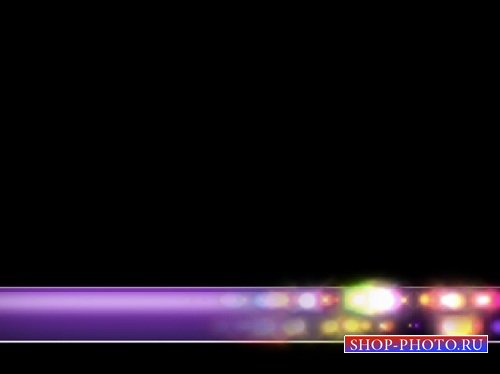 Футаж-подложка для текста с огоньками на фиолетовой полосе (alpha)
