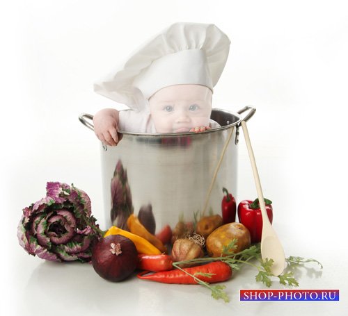  Шаблон детский - Маленький помощник на кухне 