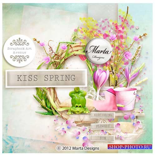 Весенний набор для скрапбукинга - Поцелуй весны 