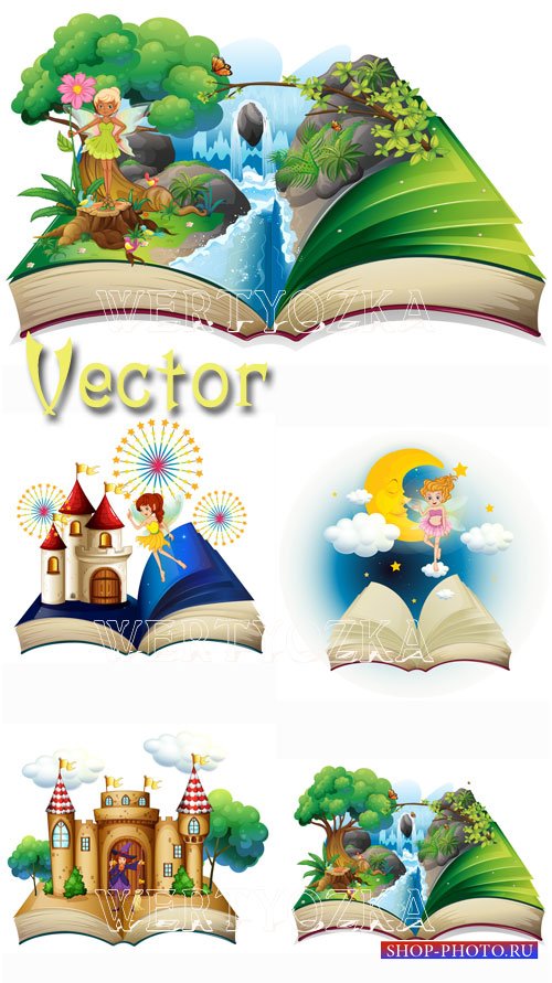 Сказка и сказочные персонажи / Fairy tales - vector clipart