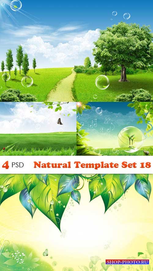 PSD исходники - Natural Template Set 18 