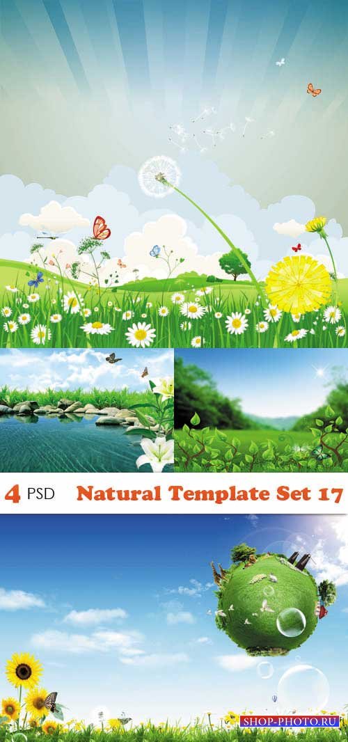 PSD исходники - Natural Template Set 17 