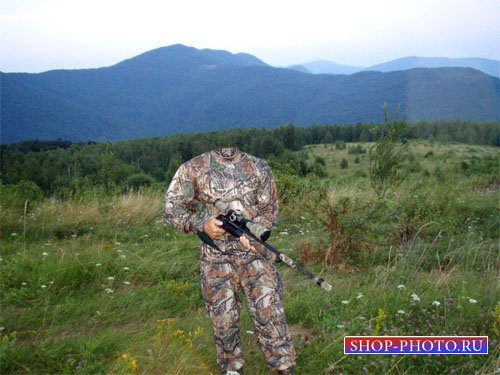  Шаблон для мужчин - Снайпер с винтовкой 