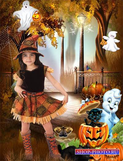 Шаблон  детский - Весёлый праздник Хеллоуин