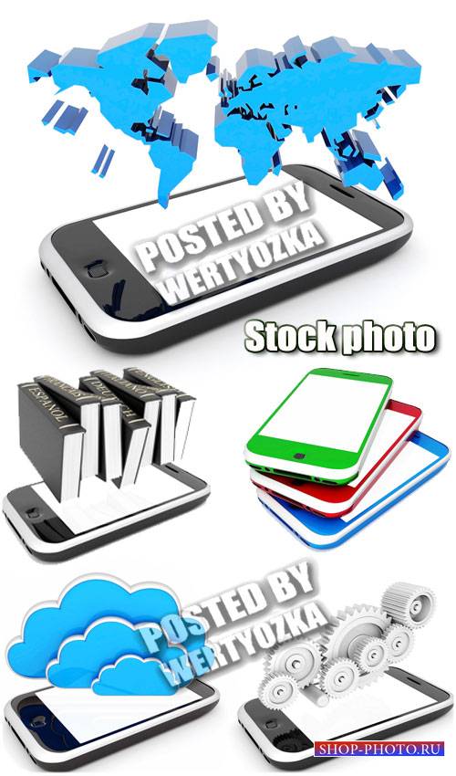Смартфоны, современные технологии / Smartphones, modern technology - stock photos