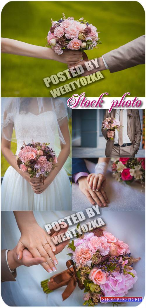 Свадебные коллажи, жених и невеста / Wedding collages, bride and groom - stock photos