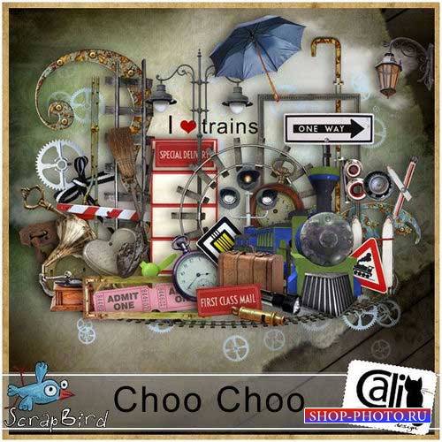 Интересный железнодорожный скрап-комплект - Choo Choo 