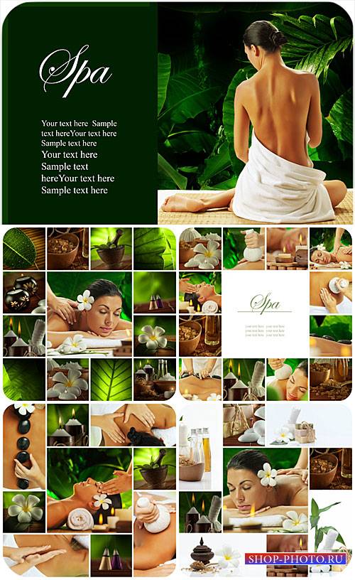 Спа коллажи, красота и уход за телом / Collages spa, beauty and body care - Stock photo