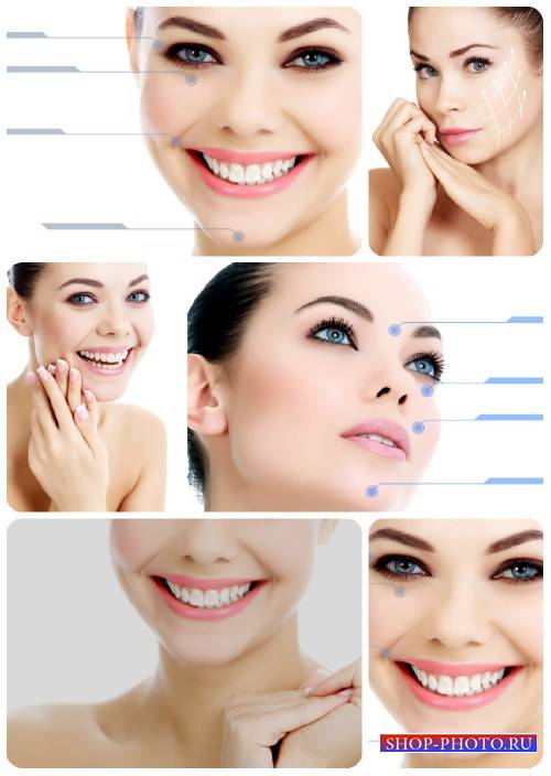 Улыбка красивой девушки, красивое женское лицо / Smile beautiful girl - Stock Photo