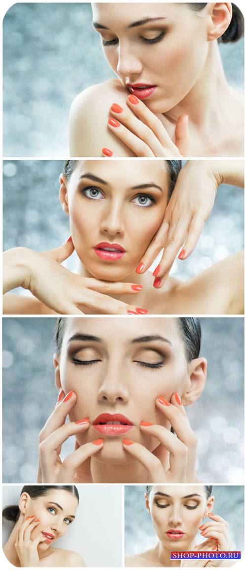 Красивая женщина, макияж / Beautiful woman, makeup - Stock Photo