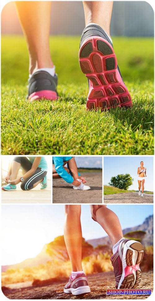 Спорт, ноги, кроссовки / Sports, legs, shoes - stock photos