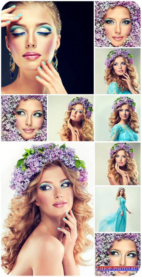 Девушка и сирень / Girl and lilacs - Stock photo