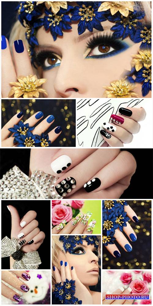 Маникюр, стильная и модная женщина / Manicure, stylish and fashionable woman - Stock Photo