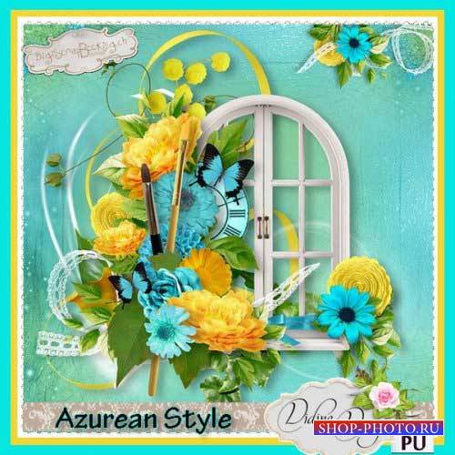 Цветочный скрап-комплект -  Azurean Style 