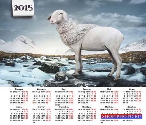  На 2015 год календарь - Веселая овечка 