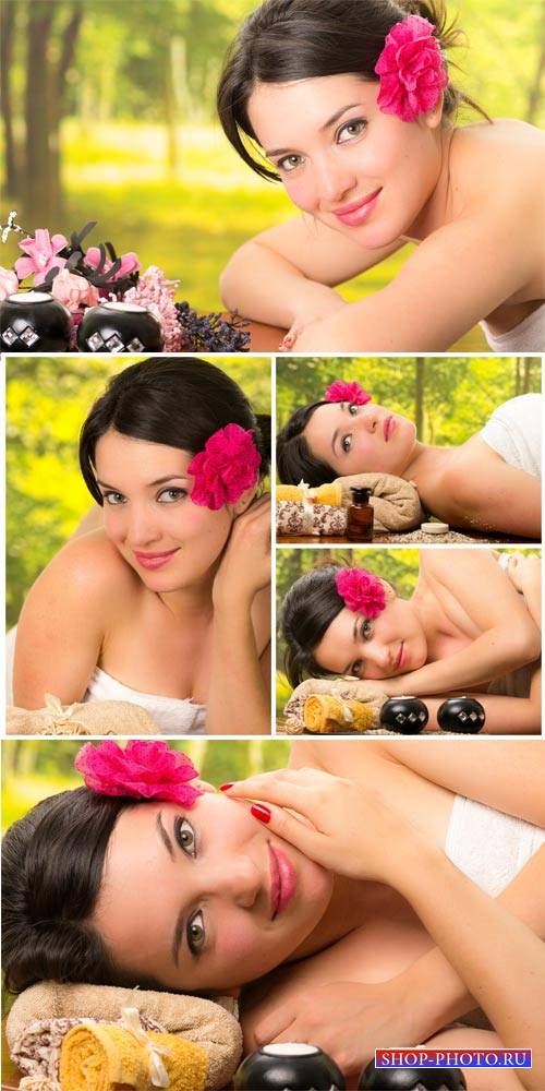 Girl on spa treatments, health and beauty - stock photos