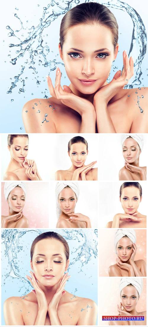 Beautiful women, body care - stock photos