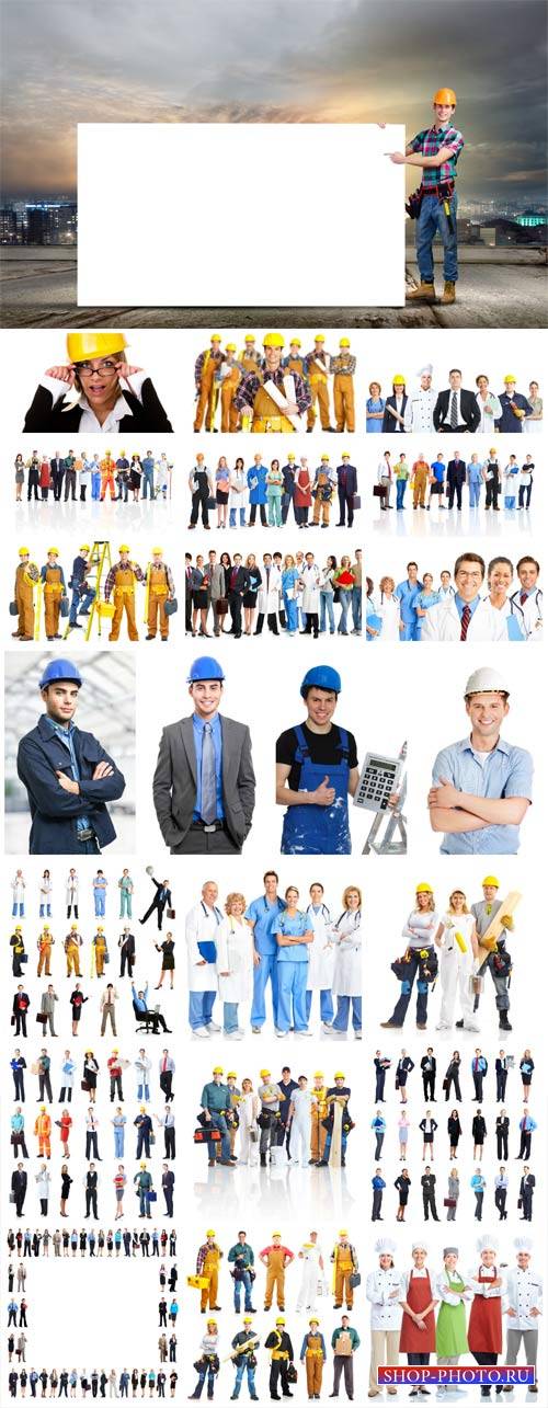 People of different proffesii, men, women, groups - stock photos