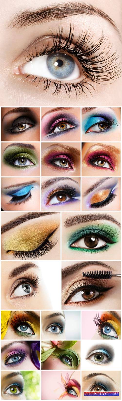 Eyes, beautiful makeup - stock photos