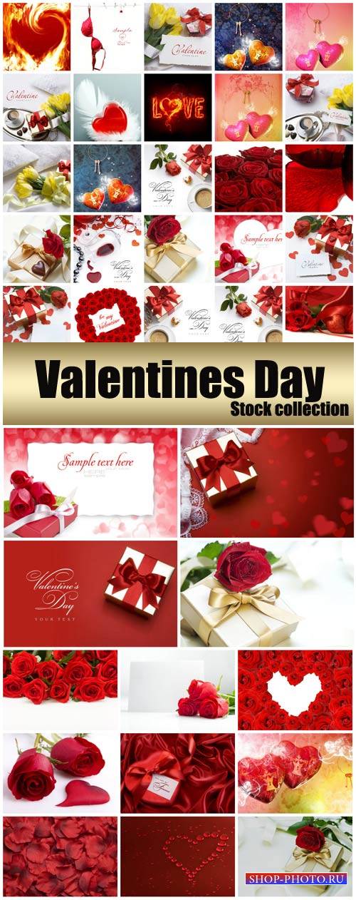 Valentine's Day, romantic backgrounds, roses, hearts # 26 - stock photos