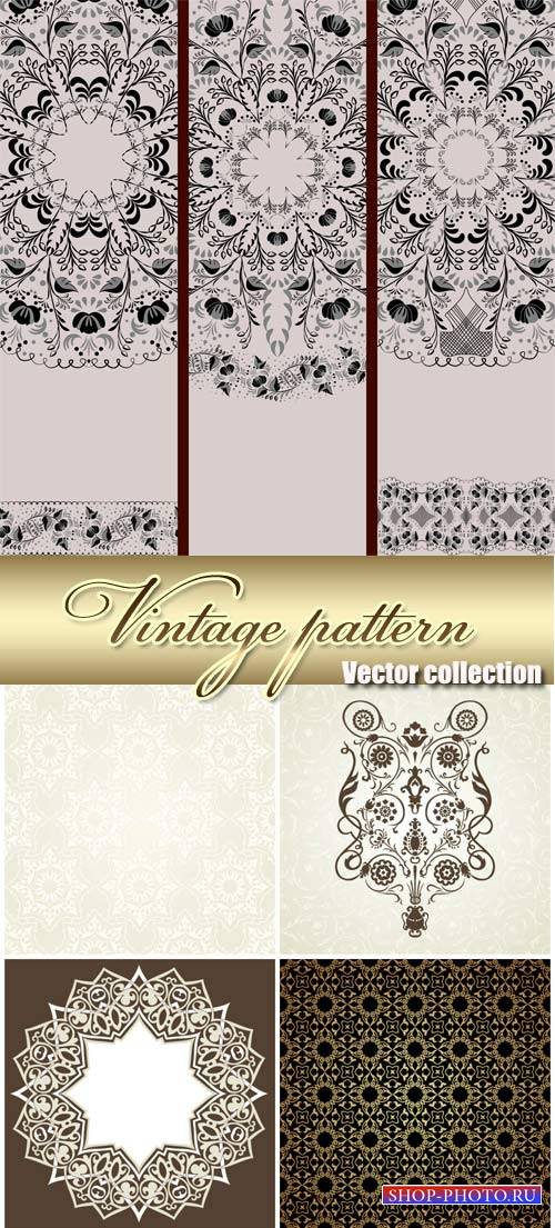 Vintage vector background with Indian ornaments