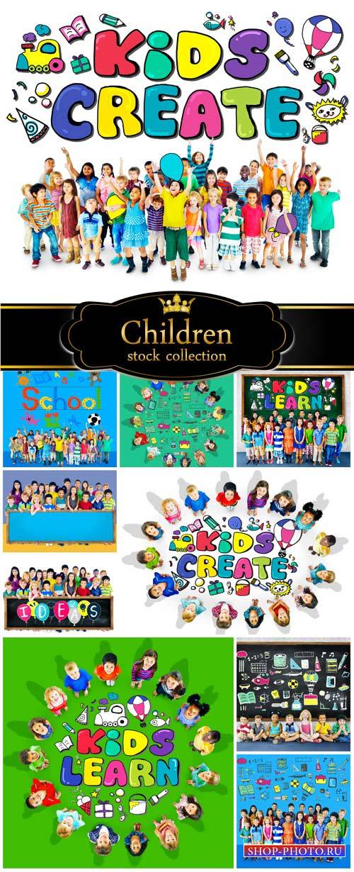 Children, ideas and creativity - stock photos