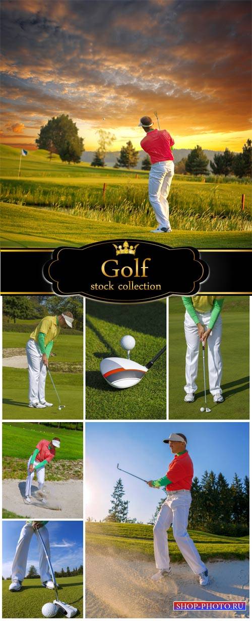 Golf, a man on the golf course - stock photos