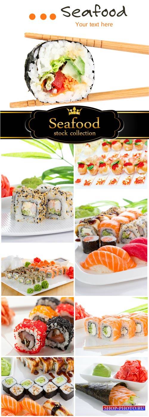 Sushi, Seafood - stock photos