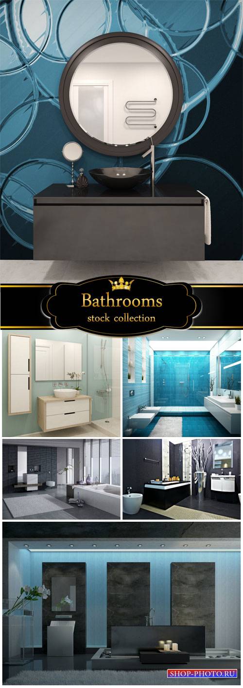 Bathrooms, interior - stock photos