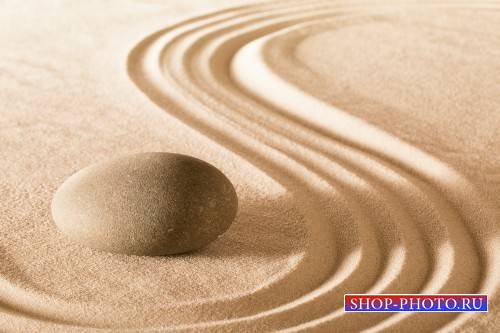 Spa background with sand and stones - stock photos