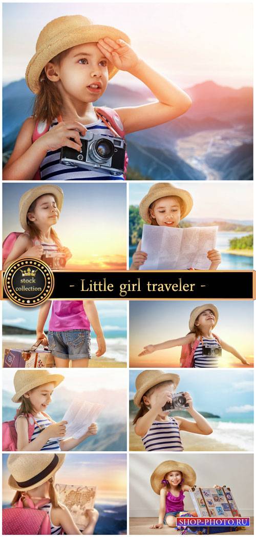 Little girl traveler - stock photos