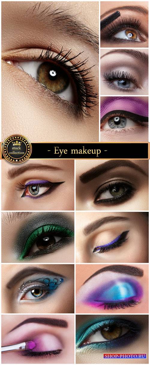 Eye makeup, women's eyes - stock photos