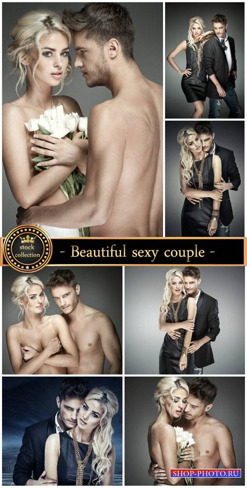 Beautiful sexy couple, man, woman - Stock Photo