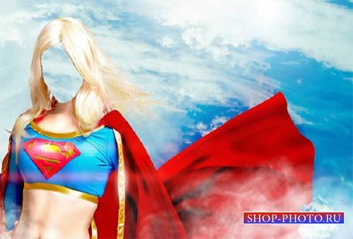  Шаблон для Photoshop - Superwoman 