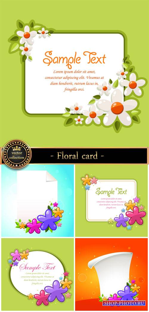 Floral card with flowers