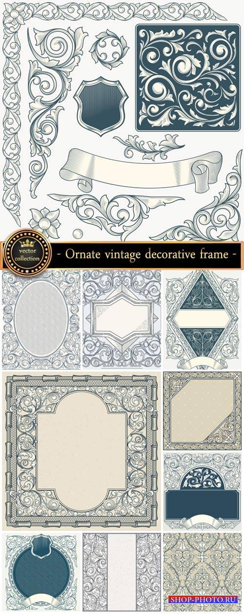 Ornate vintage decorative, vector