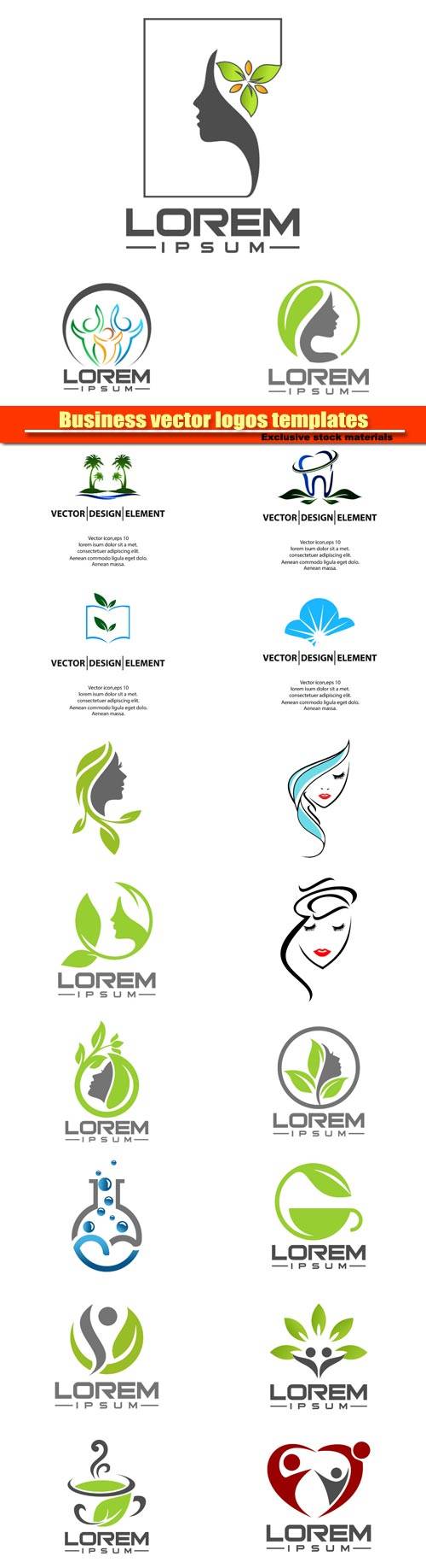 Business vector logos templates №10