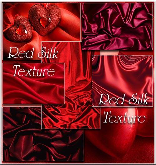  Red Silk Texture - Clipart / Красный шелк - Клипарт