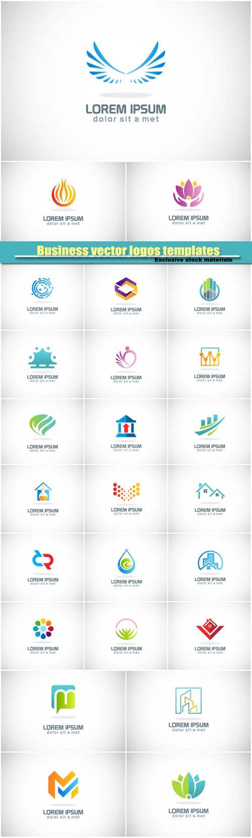 Business vector logos templates, creative figure icon #4