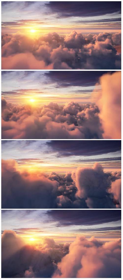 Video footage Clouds and with beautiful sunshine and the sunset HD