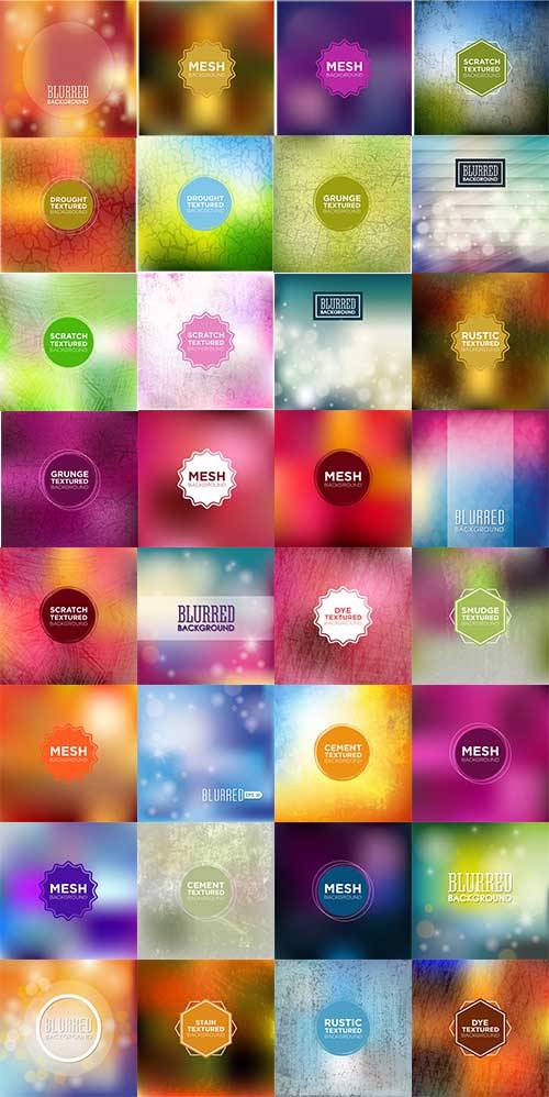  Разноцветные абстрактные фоны - Вектор / Colorful abstract backgrounds - vector