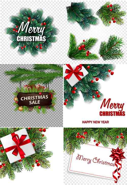   Новогодние фоны - 9 - Векторный клипарт / Christmas backgrounds -9 - Vector Graphics 