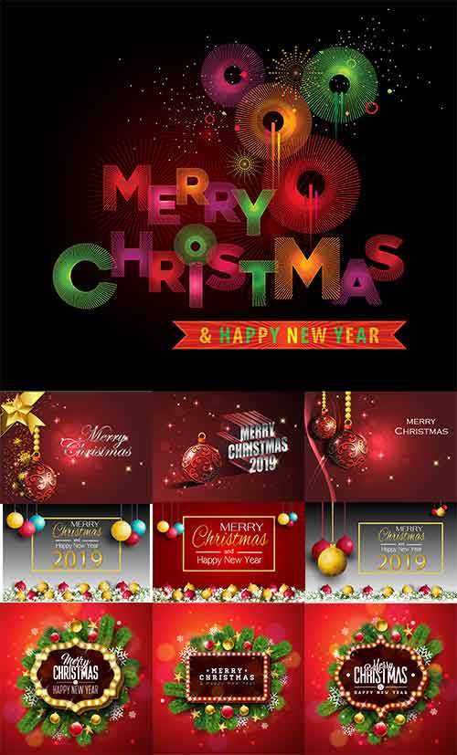 Новогодние фоны - 18 - Векторный клипарт / Christmas backgrounds -18 - Vector Graphics 
