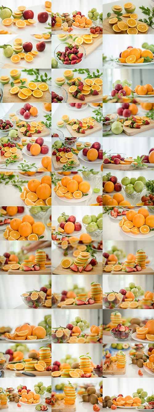 Фруктовый фрэш - Растровый клипарт / Fruit Fresh - Raster clipart