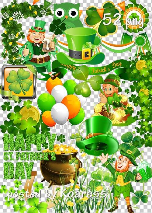 Saint Patrick Day png clipart - Клипарт png к Дню Святого Патрика