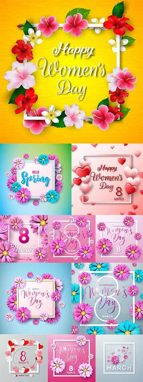  Женский день 8 марта - Векторный клипарт. 5 часть / Happy Women-s Day - Vector clipart. 5 part